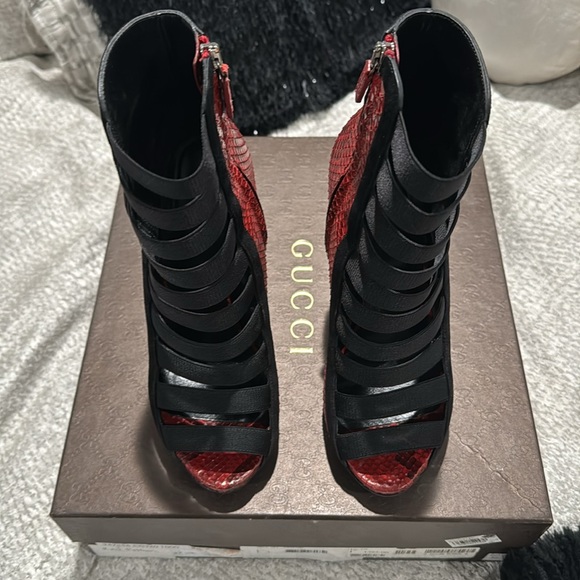 Gucci Red Python Heels - Picture 2 of 8